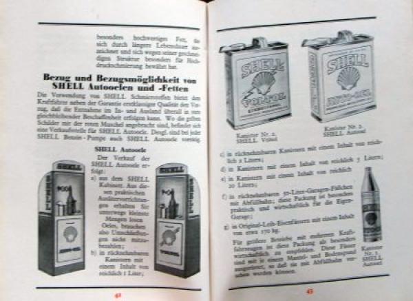 Shell Rhenania Ossag "Fuehrer für die Kraftfahrzeugschmierung" Handbook 1930 (6817)